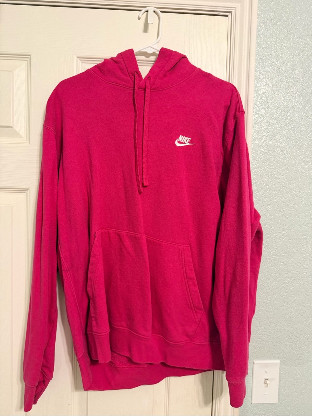 Nike Hot Pink Hoodie with White Swoosh
